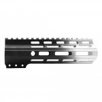 CERAKOTE GRADIENT| AR-15 ANGLE CUT CLAMP ON M-LOK 7 INCH HANDGUARD- BLACK BASE- GRADIENT- BRIGHT WHITE -MADE IN U.S.A